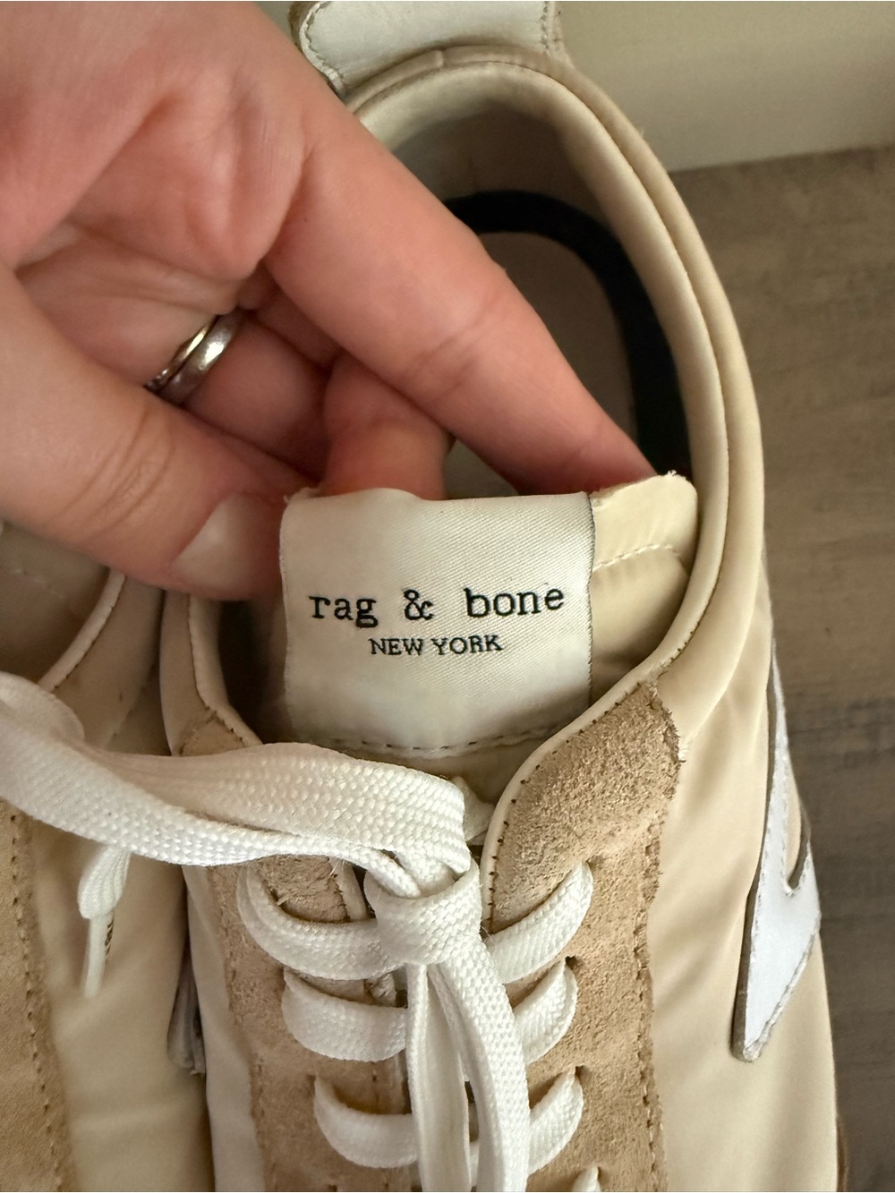 Rag & Bone Retro Runner Oyster Grey Low Top Sneakers (Women’s 39) - Picture 8 of 10